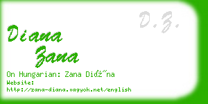 diana zana business card